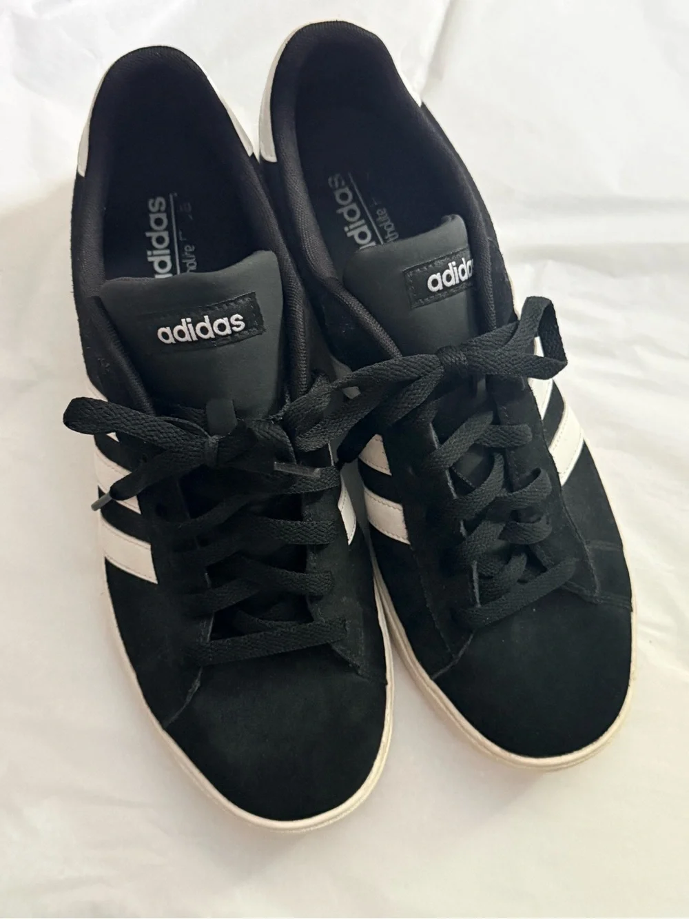 adidas Black Sneakers with White Stripes